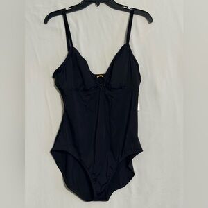 NWT Speedo Black Women's One Piece Swimsuit Size 18